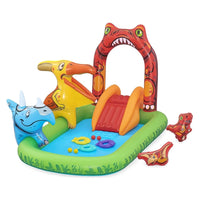 Trade Shop - Parco Giochi Acquatico Jurassic Splash Piscina Gonfiabile Da Esterno Per Bambini 53160 -