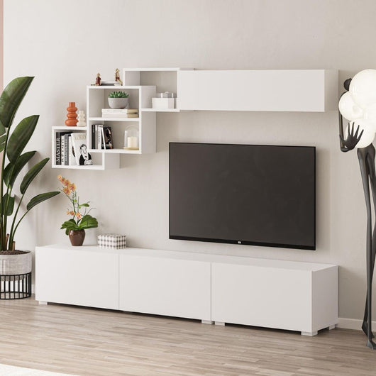 Parete attrezzata colore bianco Free 210x35x39H