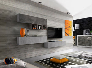 Parete attrezzata di design Piombo e Gesso, ZLCIFCOMP43