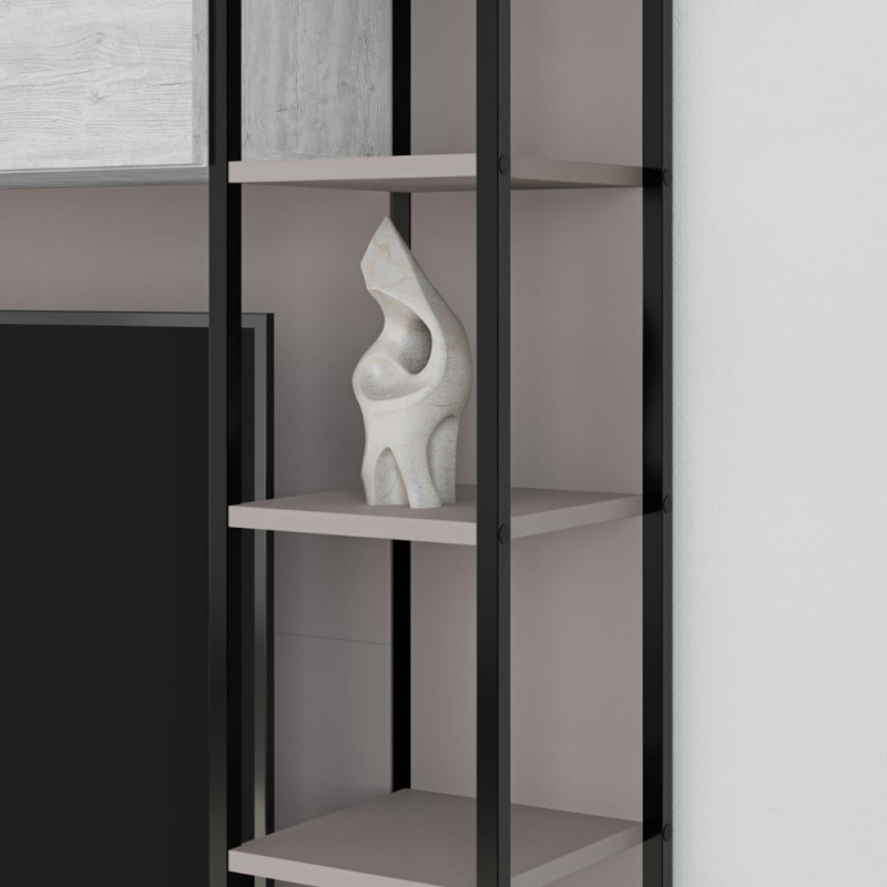 Parete attrezzata Tronador 260 cm. light mocha e ancient white MTV234464