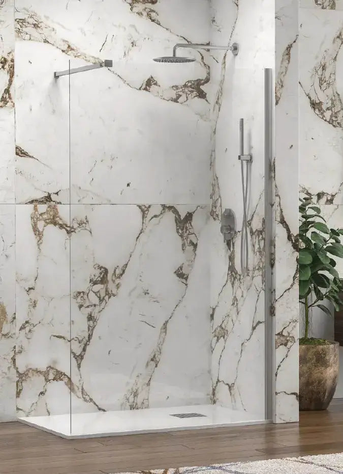 Parete Walkin H200cm Cristallo Trasparente 8mm Anticalcare - 90 cm