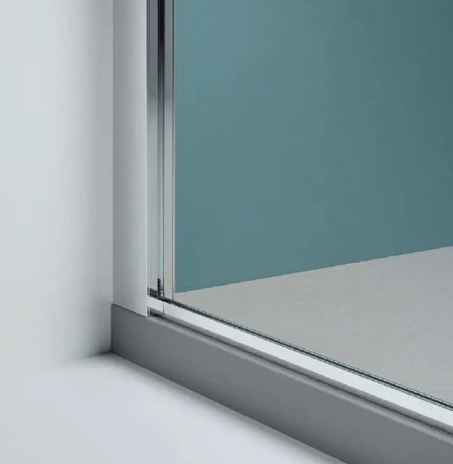 Parete Walk In H200 Anticalcare 8mm Trasparente Profili Bronzo - 100 cm