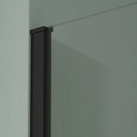 Doccia walk-in 70cm + anta 30cm vetro 8mm trasparente profili neri | Keros