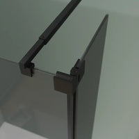 Doccia walk-in 130cm + anta 30cm vetro 8mm fumé profili neri | Keros