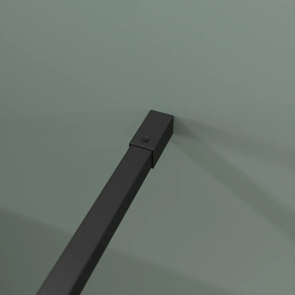 Doccia walk-in 130cm + anta 30cm vetro 8mm fumé profili neri | Keros