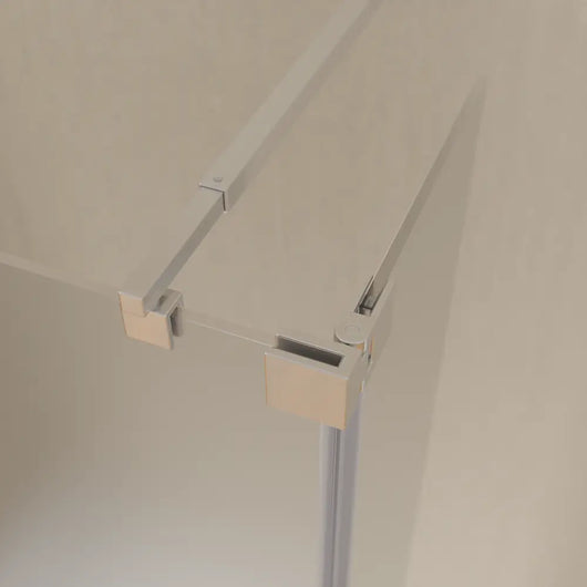 Doccia walk-in 100cm + anta 30cm vetro 8mm opaco profili cromo | Keros