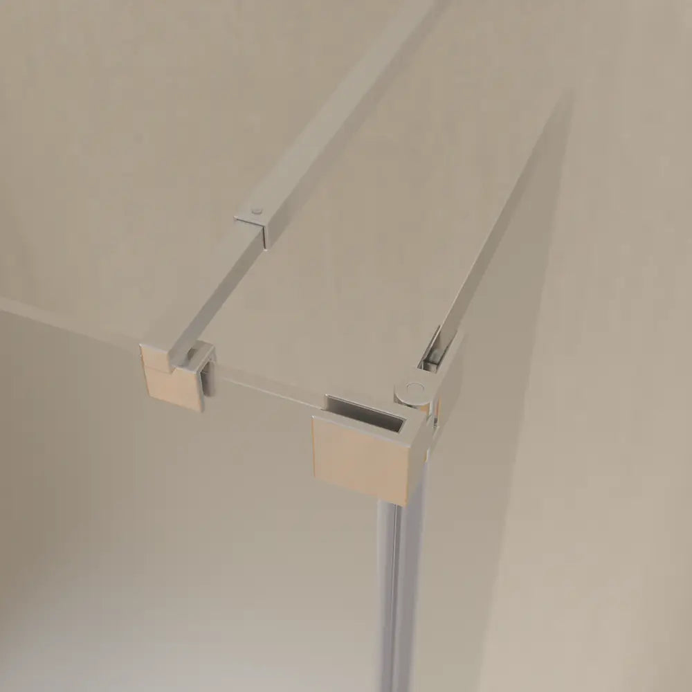 Doccia walk-in 140cm + anta 30cm vetro 8mm opaco profili cromo | Keros