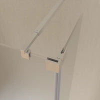 Doccia walk-in 150cm + anta 30cm vetro 8mm opaco profili cromo | Keros