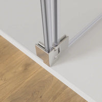 Doccia walk-in 120cm + anta 30cm vetro 8mm opaco profili cromo | Keros