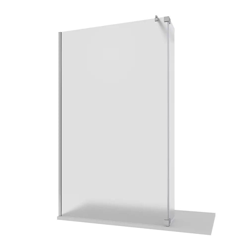 Doccia walk-in 110cm + anta 30cm vetro 8mm opaco profili cromo | Keros
