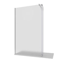 Doccia walk-in 140cm + anta 30cm vetro 8mm opaco profili cromo | Keros