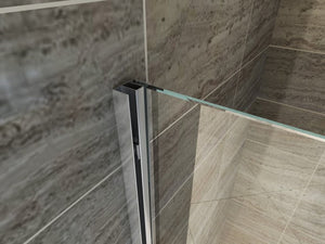 Parete Doccia Walk-In Scorrevole Trasparente 8mm H195cm - 160 cm