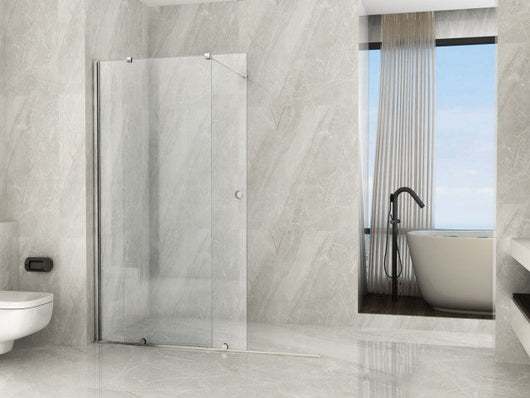 Parete Doccia Walk-In Scorrevole Trasparente 8mm H195cm - 180 cm