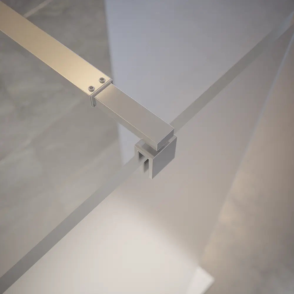 Doccia walk-in 140cm vetro temperato anticalcare 10mm opaco profili cromati | Naxos