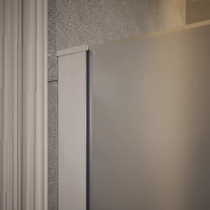 Doccia walk-in 110cm vetro temperato anticalcare 10mm opaco profili cromati | Naxos