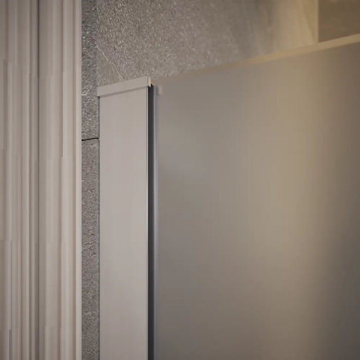 Doccia walk-in 60cm vetro temperato anticalcare 10mm opaco profili cromati | Naxos