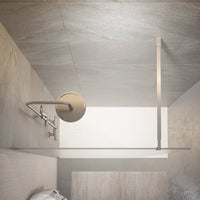 Doccia walk-in 90cm vetro temperato anticalcare 10mm opaco profili cromati | Naxos