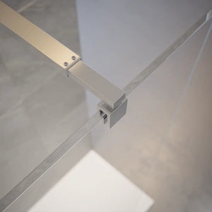 Doccia walk-in 80cm vetro 10mm trasparente profili cromati | Naxos