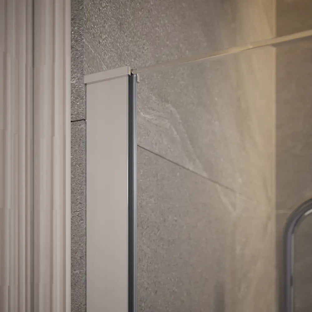 Doccia walk-in 80cm vetro 10mm trasparente profili cromati | Naxos