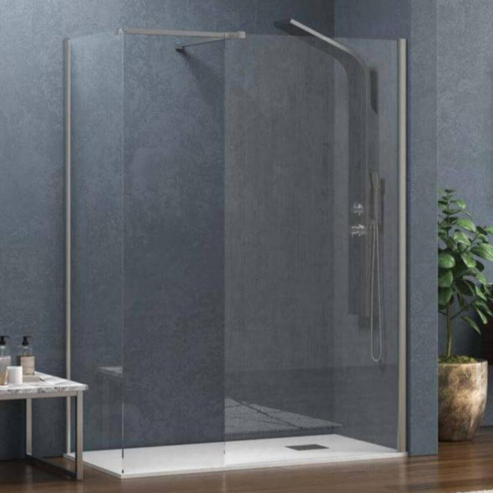 Doccia Walk in Due Pareti H200cm Trasparente 8mm Anticalcare - 140cm - 160cm