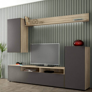 PARETE SOGGIORNO BRIDGE OLMO E GRIGIO