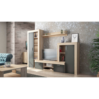 PARETE SOGGIORNO NOBEL ANTRACITE E QUERCIA CHIARO