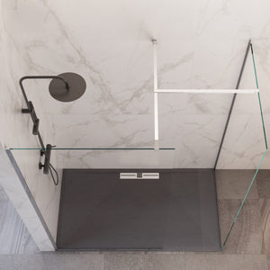 Box doccia due lati con ingresso libero 8mm anticalcare, misura 110x130