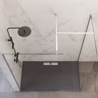 Box doccia due lati con ingresso libero 8mm anticalcare, misura 100x100