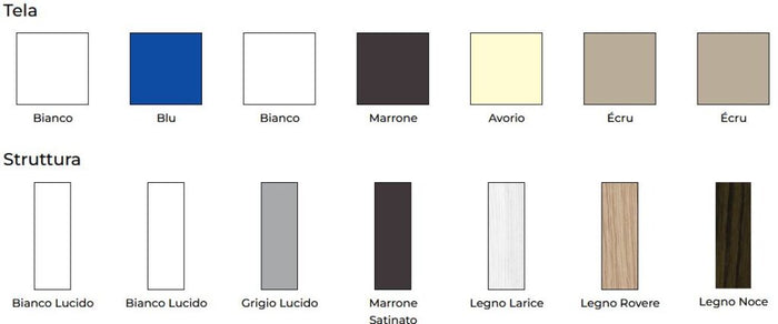 Ombrellone Parioli Tempo Style - telo blu e palo bianco lucido