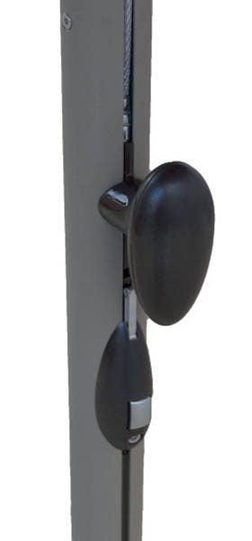 Ombrellone Parioli Tempo Style - telo bianco e palo grigio lucido