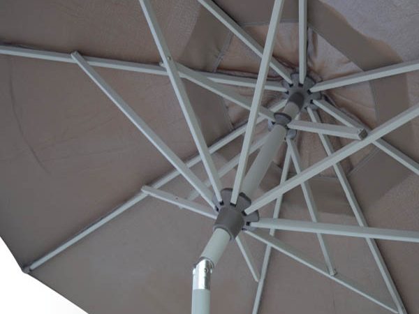 Ombrellone Parioli Tempo Style - telo marrone e palo marrone satinato