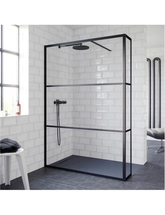 Parete doccia walk-in con aletta fissa GRID 402 RIHO 90x200 cm