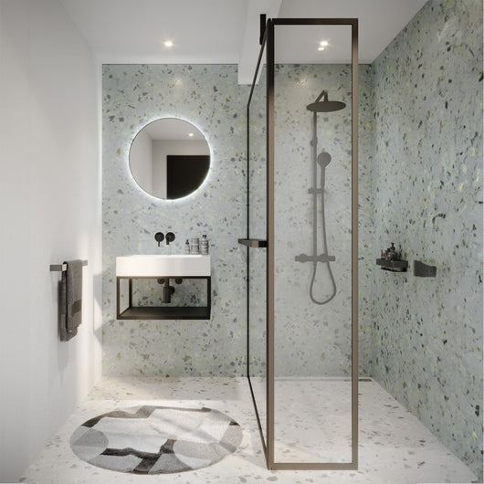 Parete doccia walk-in LUCID 402 SWING RIHO 100x40x200 cm