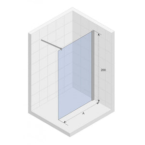 Parete doccia walk-in NOVIK 400 RIHO 120x200 cm
