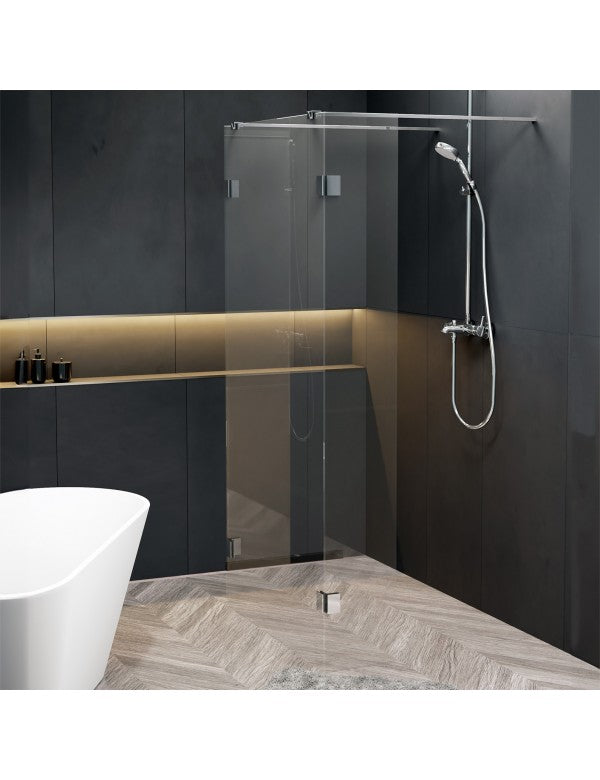 SCANDIC NXT 202 RIHO 116x37 x200 cm cabina doccia con cerniere cromate