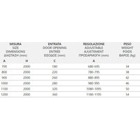 Box doccia scorrevole SANTORINI 100 profilo cromato 110 x200cm