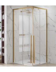 Parete doccia scorrevole SANTORINI 100 profilo oro 110 x200cm