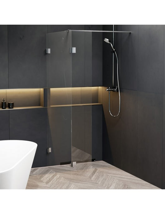 Box doccia walk-in con ribaltabile SCANDIC NXT 402 RIHO 110x200 cm con cerniere cromate