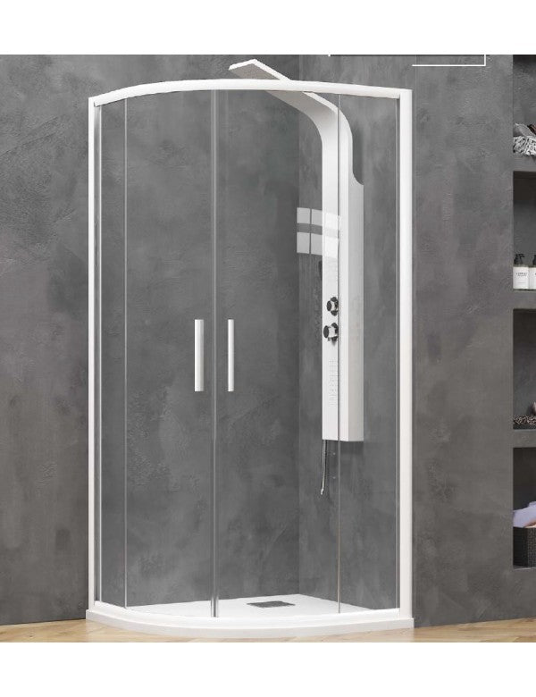 EFE 200 BIANCO Box doccia 1/4 cerchio 80x80 H. 190 cm