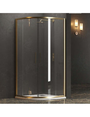 Pareti doccia 1/4 cerchio EFE 200 DORATO 80x80 H. 190 cm