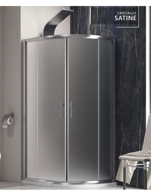 Pareti doccia in vetro opaco 1/4 cerchio FLORA 200 90x90 x190 cm