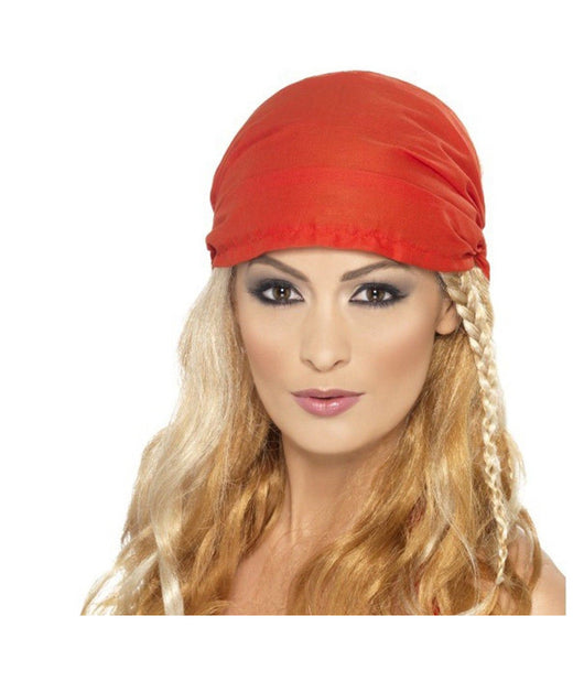 Parrucca Bionda Da Pirata Con Fascia Accessori Carnevale Travestimento         