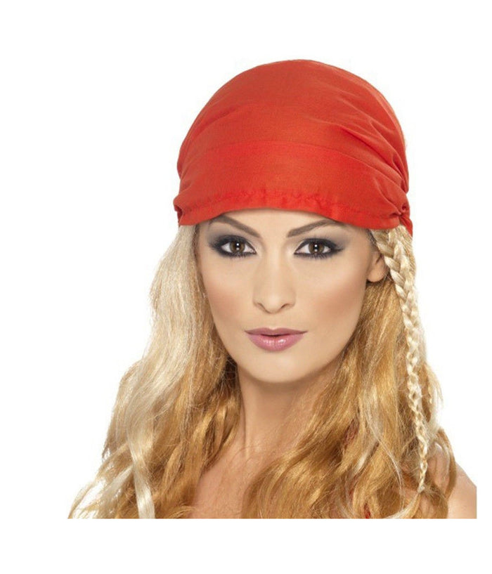 Parrucca Bionda Da Pirata Con Fascia Accessori Carnevale Travestimento         