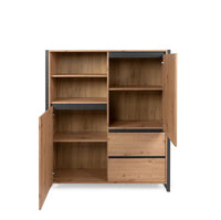 Madia industry 2 ante 2 cassetti, Rovere Nodato e Antracite, ZFRDEV51