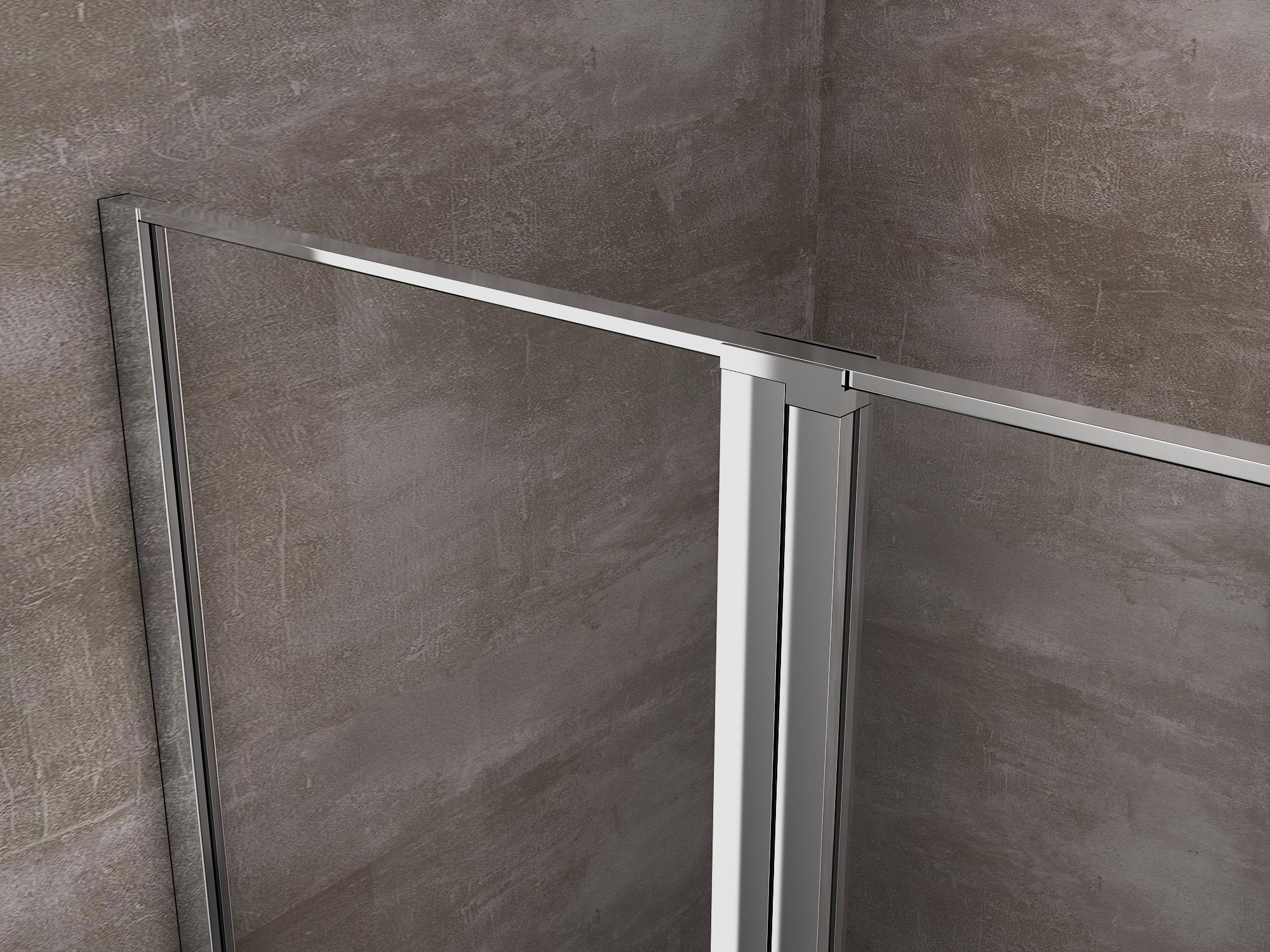 Porta doccia vetro 6 mm apertura battente con fisso in linea Altezza 190 regolabile 97-100 