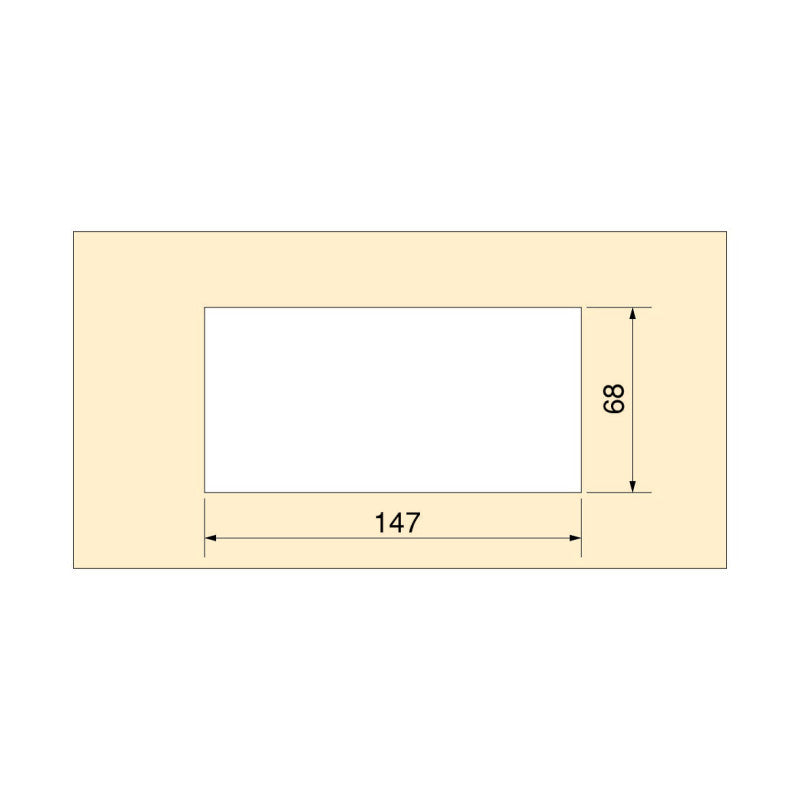 Passacavi da tavolo Emuca Quadrum, rettangolare, 159x80 mm, da incasso, Alluminio, Verniciato nero