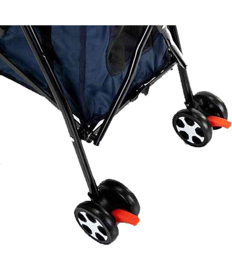 Passeggino Cani Viaggi Carrozzina Pieghevole Parapioggia Auto Portatile 4 Ruote         