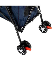 Passeggino Cani Viaggi Carrozzina Pieghevole Parapioggia Auto Portatile 4 Ruote         