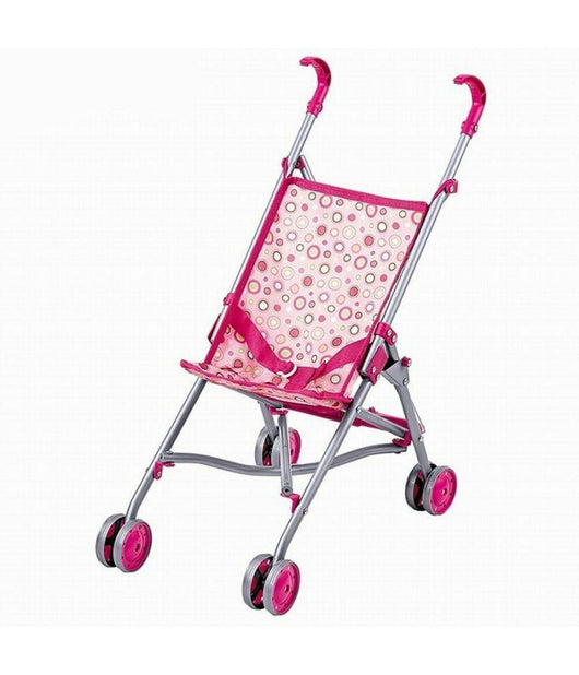Passeggino Carrozina Per Bambole Giocattolo Per Bambini Pieghevole 4 Ruote         