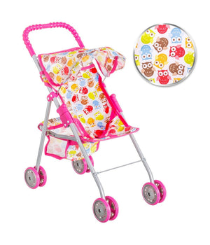 Passeggino Carrozzina Per Bambole Giocattolo Bambini Pieghevole Con Cappottina         